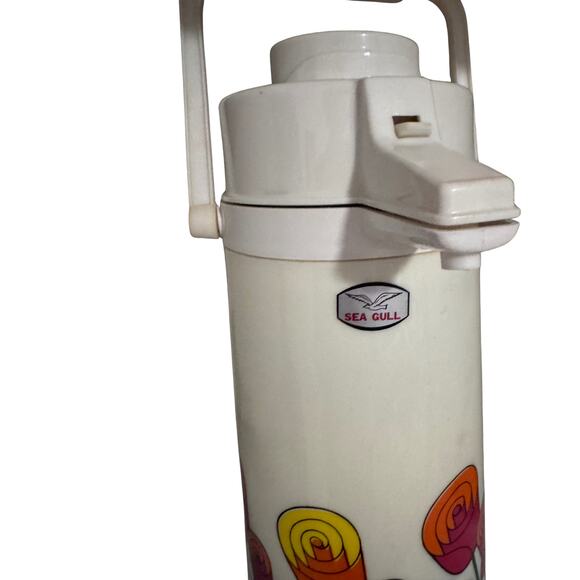 Vintage Floral Airpot Thermos Dispenser – Retro 70s - Picture 7 of 9